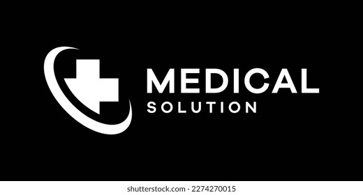 ilustración vectorial de la solución de diseño de logotipo médico