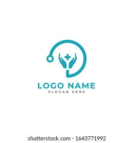 Medical logo design template full vector