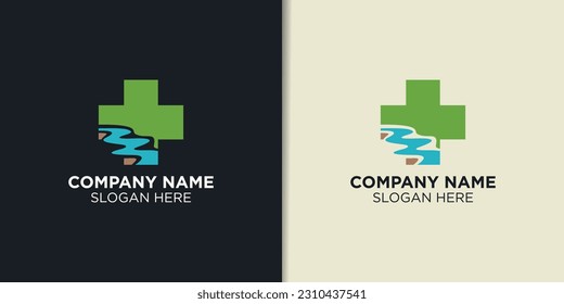 medical logo design template, health symbol vector