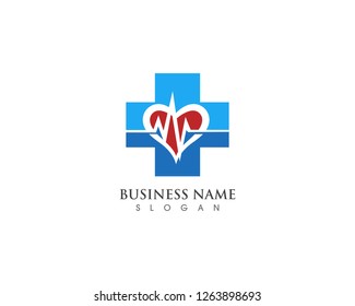 Medical logo design template vector