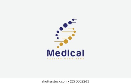 Elemento de promoción de marca gráfica vectorial de plantilla de diseño de logotipo médico.