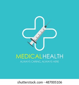 Medical logo design template. vector illustration