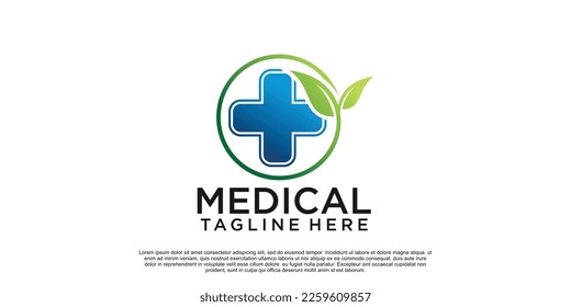 Medical logo design unique concept Premium Vector