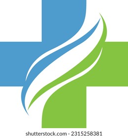 Ilustración de icono vectorial de diseño de logotipo médico.