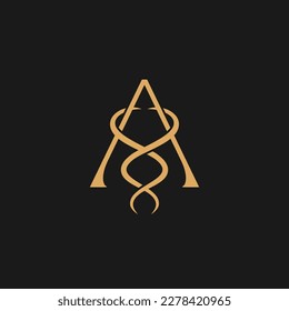 medical logo design. Vector illustration of medical symbol and letter A . modern logo design vector icon template