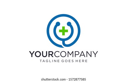 Medical logo design vector on white background