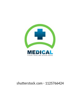 Medical logo design vector template
