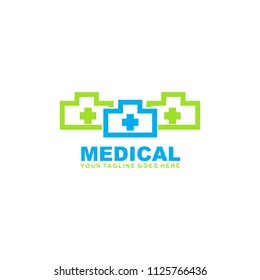 Medical logo design vector template
