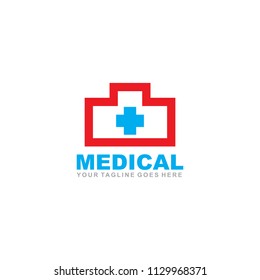 Medical logo design vector template