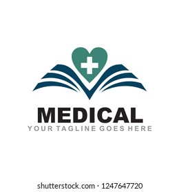medical logo design vector template with cross icon