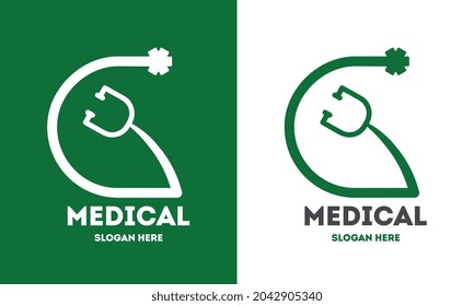 Medical logo. Flat Vector Logo Design Template Element