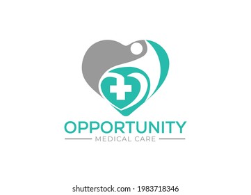 Medical logo, health care logo vector design