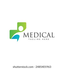 Medizinisches Logo. Healthcare and Pharmacy Logo Design und Icon Vorlage