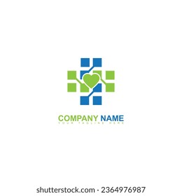 Medical Logo Healthcare Symbol and combine shape logo