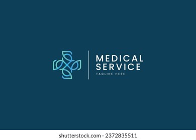 Idea Logotipo médico Resumen general e infinito Seguro de servicio de Medicina de Salud Moderna 