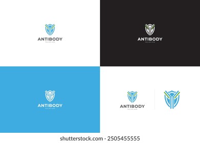 Medical logo for immunology. Antibody.  Allergology. Immune system. Medical sign, Medical symbol.