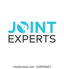 medical logo, joint expert, orthopedic, bone in letter, knee vector, Je letter bone