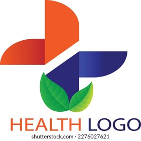 A medical logo with leaf especial for health