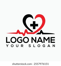 medical logo minimalist Heart icon on a white background. A sign of modern love. Trendy vector shape, symbol for website design,. health care symbol design vector