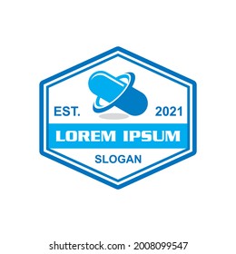Medizinisches Logo, Apothekenlogo, Vektorgrafik