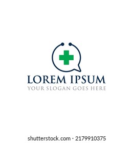 Medizinisches Logo, Apothekenlogo, Vektorgrafik