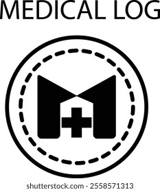 a medical logo sillhoutte vector art illastration