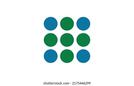 Logo médico con punto simple y moderno