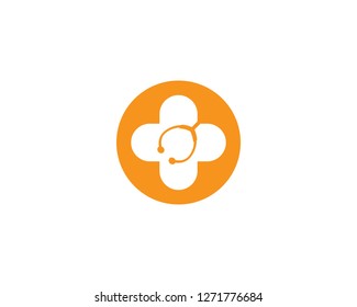 Medical logo template vector icon illustration