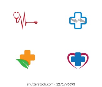Medical logo template vector icon illustration