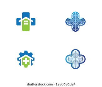 Medical logo template vector icon illustration