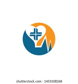 Medical logo template vector icon illustration