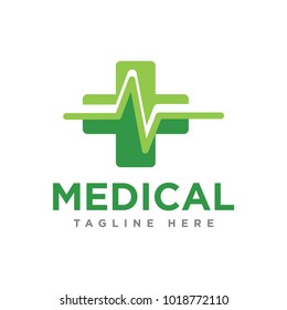 Medical logo template vector illustration.