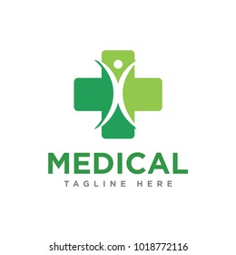 Medical logo template vector illustration.