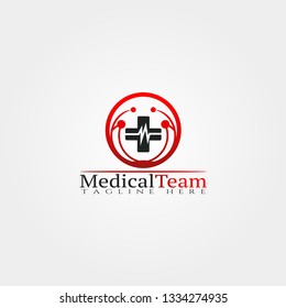 Medical logo template,creative vector logo design, health care icon, emblem,illustration element