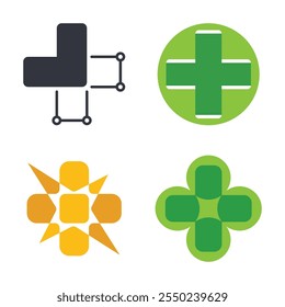 Ilustración médica de la Plantilla del icono del Vector del logotipo