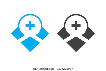 Medical logo vector on white background Healthcare center logo design modern icon