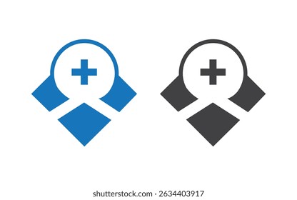 Medical logo vector on white background Healthcare center logo design as vector