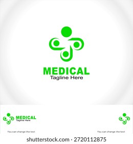 Modelo de logotipo de vetor de logotipo médico
