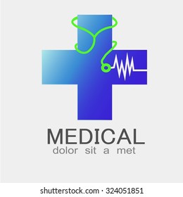 medical logos, symbols and crosses plus.