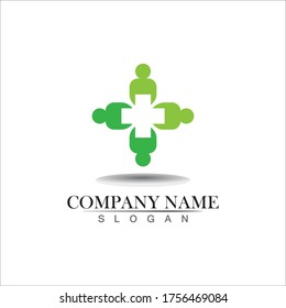 Logotipo médico. Color farmacia más cruz en forma suave. Pruebas, signo farmacéutico con esquema cardio. Símbolo de ayuda y atención médica. Identidad de marca con elementos de forma cruzada.