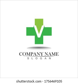 Logotipo médico. Color farmacia más cruz en forma suave. Pruebas, signo farmacéutico con esquema cardio. Símbolo de ayuda y atención médica. Identidad de marca con elementos de forma cruzada.