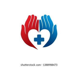 Medical Love Logo Template, Icon, Symbol