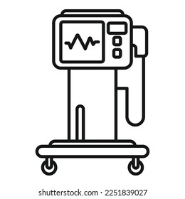 Medical machine icon outline vector. Respiratory oxygen. Care device