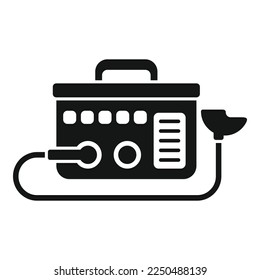 Medical machine icon simple vector. Respiratory oxygen. Care device