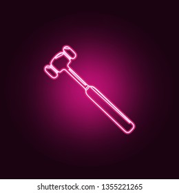 medical mallet icon. Elements of Medicine in neon style icons. Simple icon for websites, web design, mobile app, info graphics