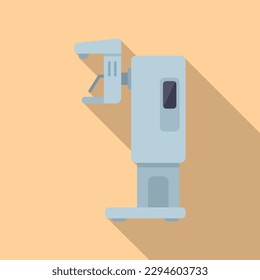 Medical mammography machine icon flat vector. Breast cancer. Health patient