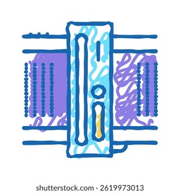 medical manufacture factory equipment doodle icon sketch vector. medical manufacture factory equipment sign. isolated symbol illustration