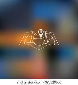 Medical map icon