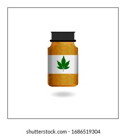 medical marijuana or CBD concept vector