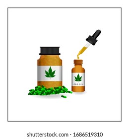 medical marijuana or CBD concept vector